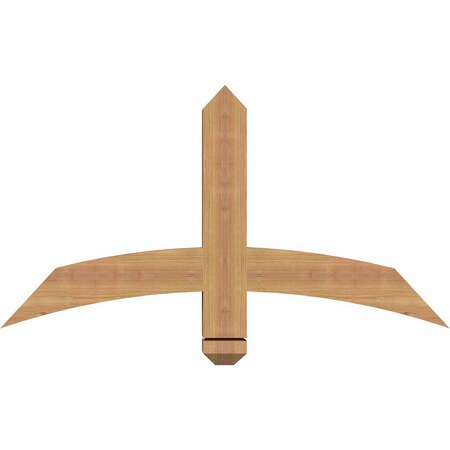 Ekena Millwork Bellingham Timber Gable Bracket, Western Red Cedar, 36"W x 19"H x 3 1/2"D x 3 1/2"F, 13/12 Pitch GBW036X19X0404BEL00SWR